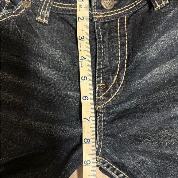 Dark denim Silver ladies jeans. Suki Flap 17”. - Picture 5 of 8